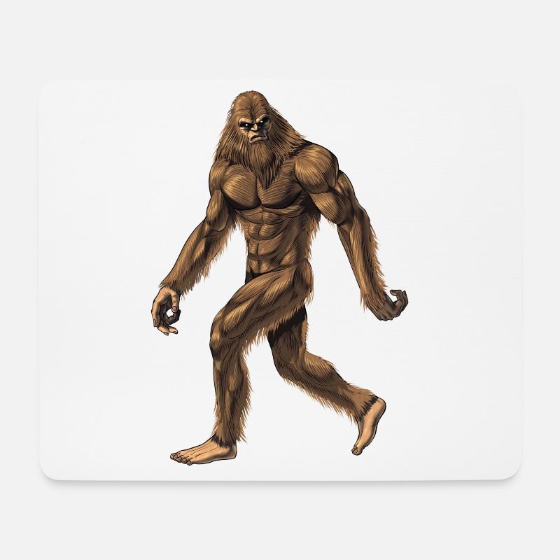 Kryptische Kreatur Bigfoot - Mousepad (Querformat) - Weiß
