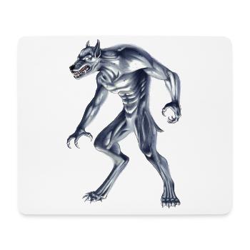 Cryptid Monster Dogman - Mouse Pad (horizontal) - white - Front