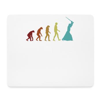 Kendo Evolution Kenjusu Kata Shinai Samurai Kendo - Mouse Pad (horizontal) - white - Front