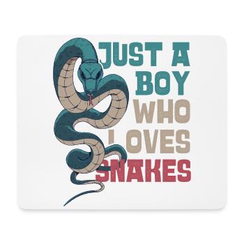 Snake Serpent Just A Boy Who Loves - Mouse Pad (horizontal) - white - Front
