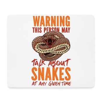Snake Serpent Warning This Person - Mousepad (Querformat) - Weiß - Vorne