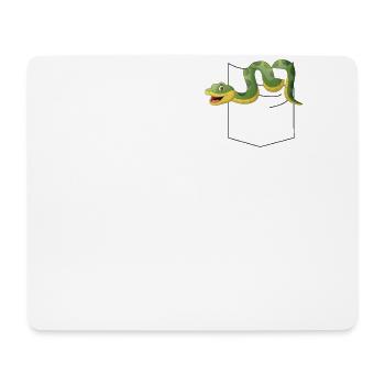 Snake Serpent Pocket - Mouse Pad (horizontal) - white - Front