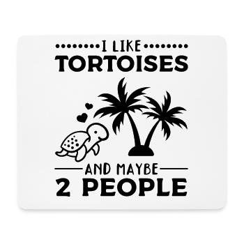 I like turtles and maybe 2 people sweetness - Mouse Pad (horizontal) - white - Front