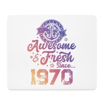 1970 awesome fresh - Mouse Pad (horizontal) - white - Front