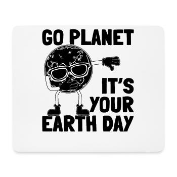 Dab Dance Jour de la Terre Go Planet C’est votre jour de - Tapis de souris (format paysage) - blanc - Devant