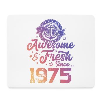 1975 awesome fresh - Mousepad (Querformat) - Weiß - Vorne