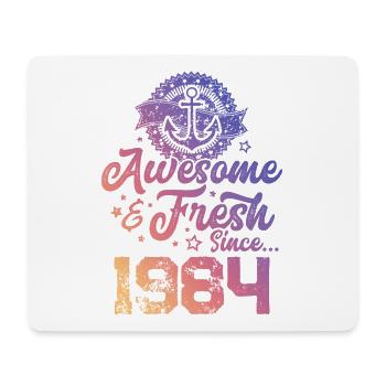 1984 awesome fresh - Mouse Pad (horizontal) - white - Front