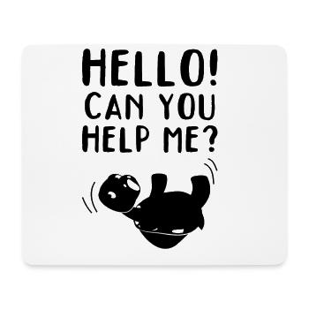 Hello! Can you help me? Funny turtle - Mouse Pad (horizontal) - white - Front