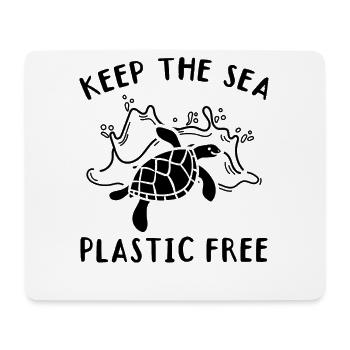 Keep The Sea Plastic Free Turtle - Mouse Pad (horizontal) - white - Front