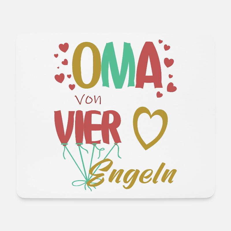 Oma von vier Enkeln / Enkelkindern - Mousepad (Querformat) - Weiß