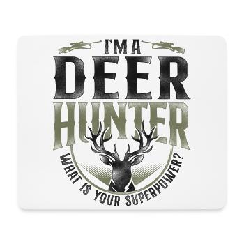 Buck Deer Hunting Hunter Vintage - Mouse Pad (horizontal) - white - Front