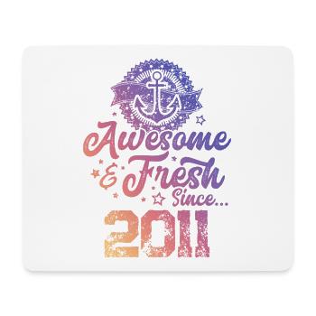2011 awesome fresh - Mousepad (Querformat) - Weiß - Vorne