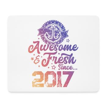 2017 awesome fresh - Mousepad (Querformat) - Weiß - Vorne