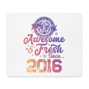 2016 awesome fresh - Mousepad (Querformat) - Weiß - Vorne