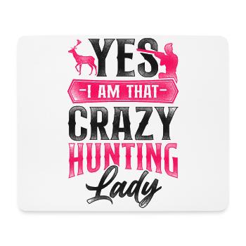 Buck Deer Hunting Hunter Girl - Mousepad (Querformat) - Weiß - Vorne