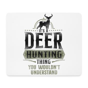 Buck Deer Hunting Hunter Vintage - Mousepad (Querformat) - Weiß - Vorne