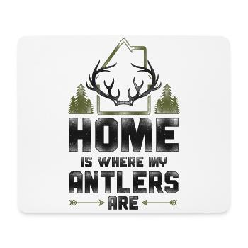 Buck Deer Hunting Hunter Vintage - Tapis de souris (format paysage) - blanc - Devant