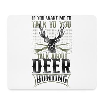 Buck Deer Hunting Hunter Vintage - Mousepad (Querformat) - Weiß - Vorne