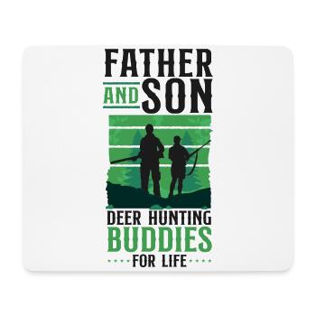 Buck Deer Hunting Hunter Father - Mouse Pad (horizontal) - white - Front
