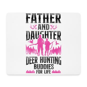 Buck Deer Hunting Hunter Father - Mousepad (Querformat) - Weiß - Vorne