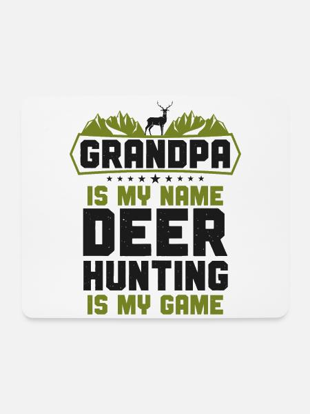 Buck Deer Hunting Hunter - Mousepad (Querformat) - Weiß