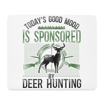 Buck Deer Hunting Hunter Vintage - Mousepad (Querformat) - Weiß - Vorne