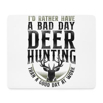Buck Deer Hunting Hunter Vintage - Mousepad (Querformat) - Weiß - Vorne