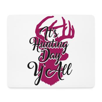 Buck Deer Hunting Hunter Girl - Mouse Pad (horizontal) - white - Front