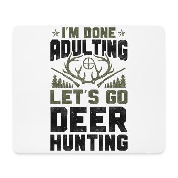 Buck Deer Hunting Hunter Vintage - Mousepad (Querformat) - Weiß - Vorne
