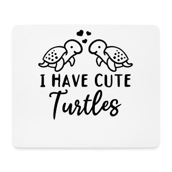 I Have Cute Turtles Sea Turtles With Hearts Sea - Mouse Pad (horizontal) - white - Front