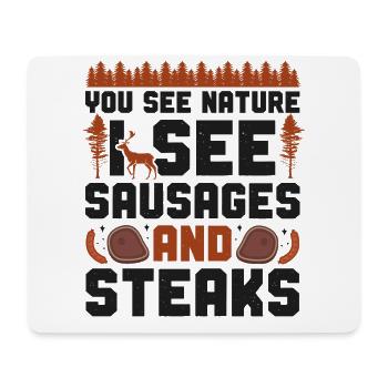 Buck Deer Hunting Hunter Bbq - Tapis de souris (format paysage) - blanc - Devant