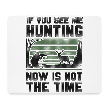 Buck Deer Hunting Hunter Vintage - Mousepad (Querformat) - Weiß - Vorne