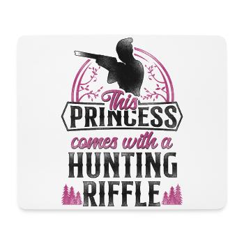 Buck Deer Hunting Hunter Girl - Mousepad (Querformat) - Weiß - Vorne