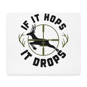 Buck Deer Hunting Hunter Vintage - Mousepad (Querformat) - Weiß - Vorne