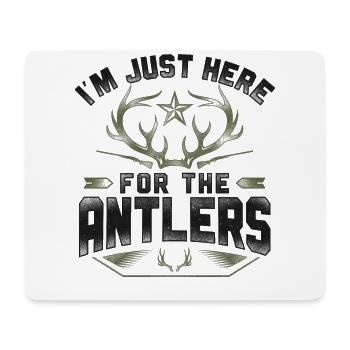 Buck Deer Hunting Hunter Vintage - Mousepad (Querformat) - Weiß - Vorne