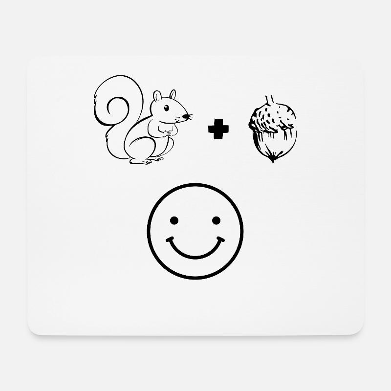 Niedliches Eichhörnchen + Eichhörnchen = - Mousepad (Querformat) - Weiß