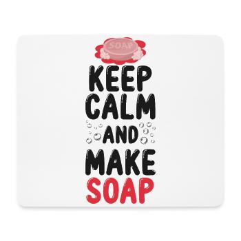 Fabrication de savon Artisanat Restez calme & - Tapis de souris (format paysage) - blanc - Devant