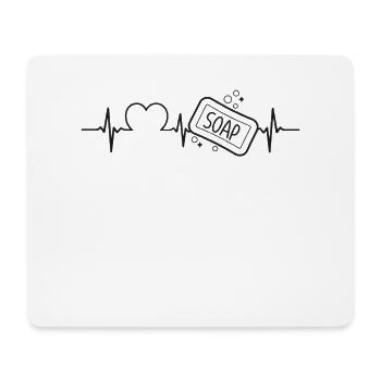 Fabrication de savon Crafting Heartbeat - Tapis de souris (format paysage) - blanc - Devant