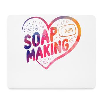 Soap Making Crafting Heart - Mouse Pad (horizontal) - white - Front