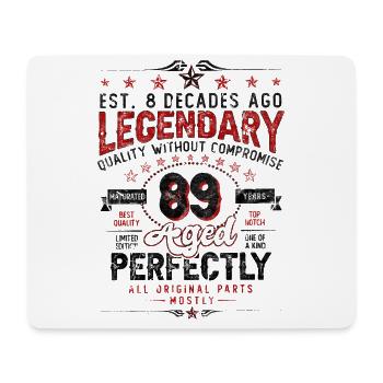 Vintage Legendary - Aged perfectly 89. Geburtstag - Mousepad (Querformat) - Weiß - Vorne