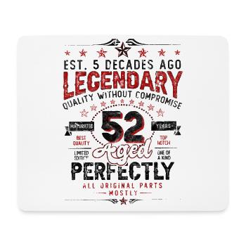 Vintage Legendary - Aged perfectly 52. Geburtstag - Mousepad (Querformat) - Weiß - Vorne