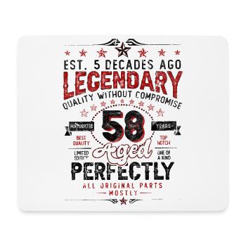 Vintage Legendary - Aged perfectly 58. Geburtstag - Mousepad (Querformat) - Weiß - Vorne