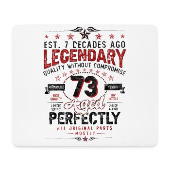 Vintage Légendaire - Vieilli parfaitement 73ème anniversaire - Tapis de souris (format paysage) - blanc - Devant