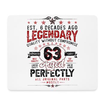 Vintage Legendary - Aged perfectly 63. Geburtstag - Mousepad (Querformat) - Weiß - Vorne
