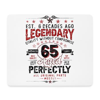 Vintage Légendaire - Vieilli parfaitement 65ème anniversaire - Tapis de souris (format paysage) - blanc - Devant