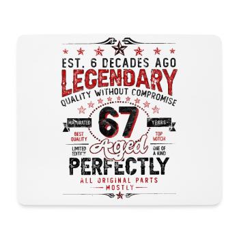 Vintage Legendary - Aged perfectly 67th birthday - Mouse Pad (horizontal) - white - Front