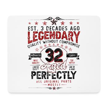 Vintage Légendaire - Vieilli parfaitement 32ème anniversaire - Tapis de souris (format paysage) - blanc - Devant