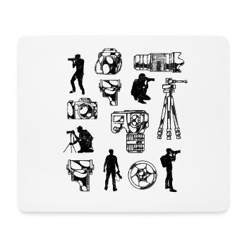 Photographe Photographe Matériel de photographie Photographe - Tapis de souris (format paysage) - blanc - Devant