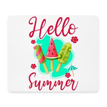 Ice Cream Popsicle Hello Summer - Mouse Pad (horizontal) - white - Front