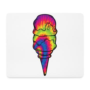 Ice Cream Tie Dye Cone - Mousepad (Querformat) - Weiß - Vorne